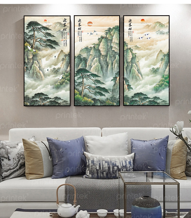 Tranh thủy mặc tùng hạc diên niên