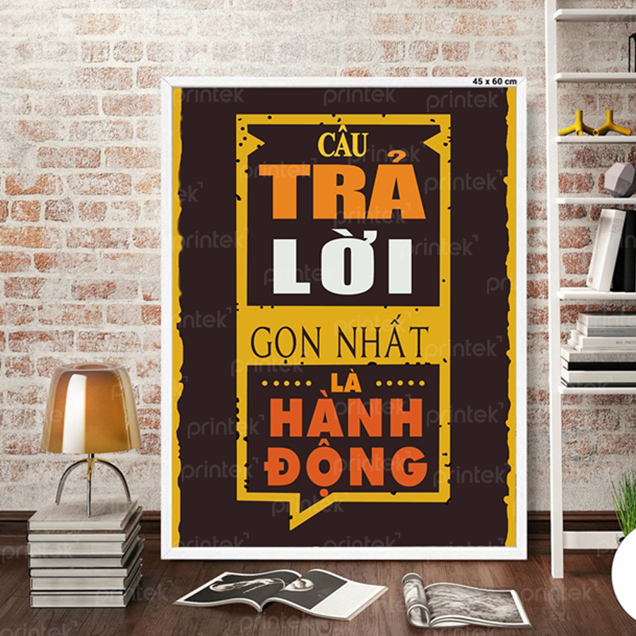 Tranh động lực, tranh slogan văn phòng, đã có khung – HG220904