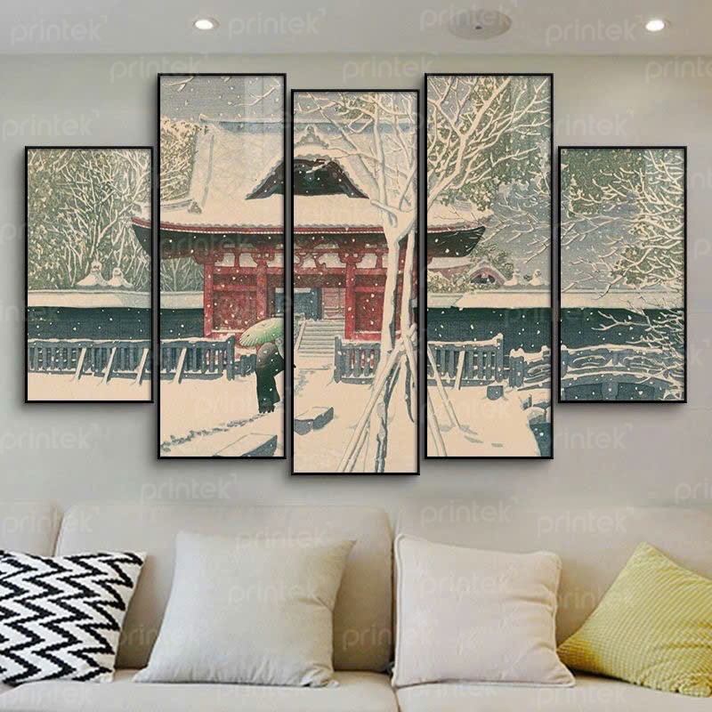 Tranh phong cảnh Nhật cổ, tranh nhà hàng Nhật - TT9063