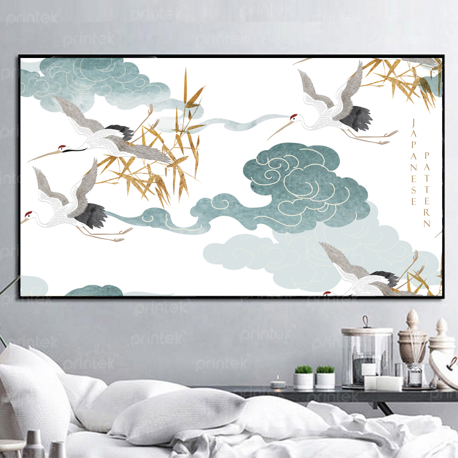Tranh canvas hoa văn Indochine, đã có khung - ST220947