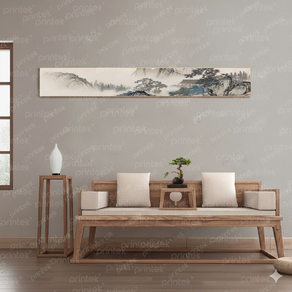 Tranh thủy mặc trang trí phòng trà - PT59214
