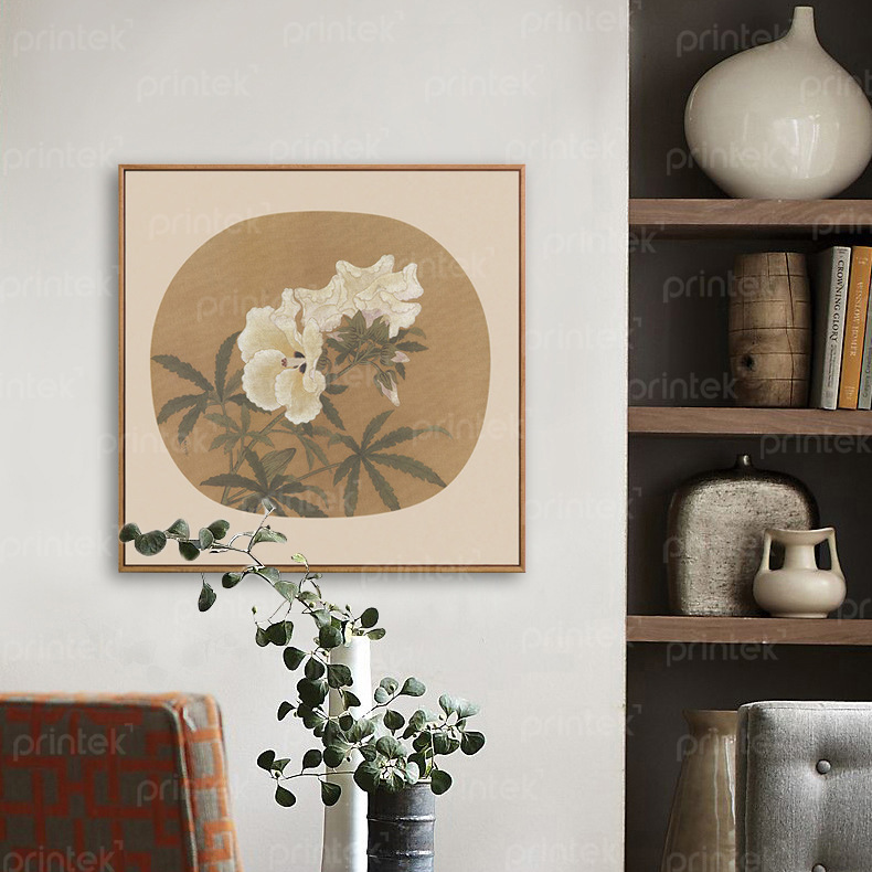 Tranh hoa trang trí phòng trà đạo, phòng thiền - H1444