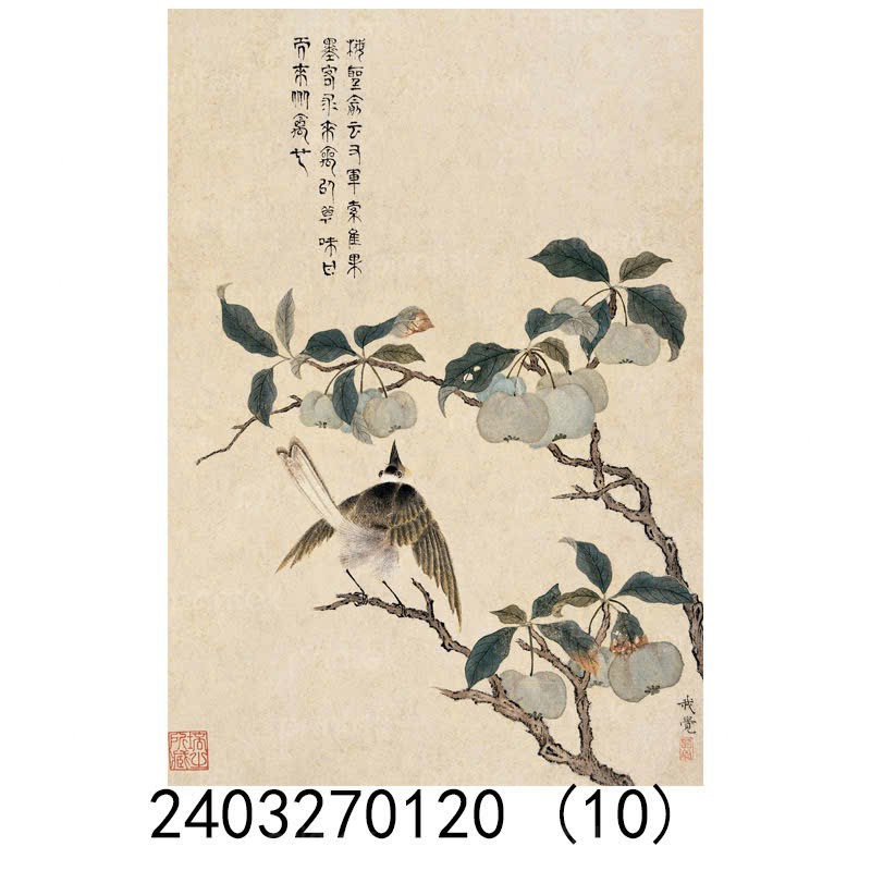 Tranh Canvas treo tường hoa và chim - ID167003