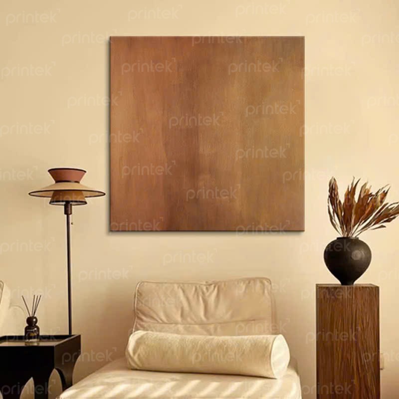 Tranh trừu tượng Wabi Sabi, tranh tối giản khổ vuông - TT2699