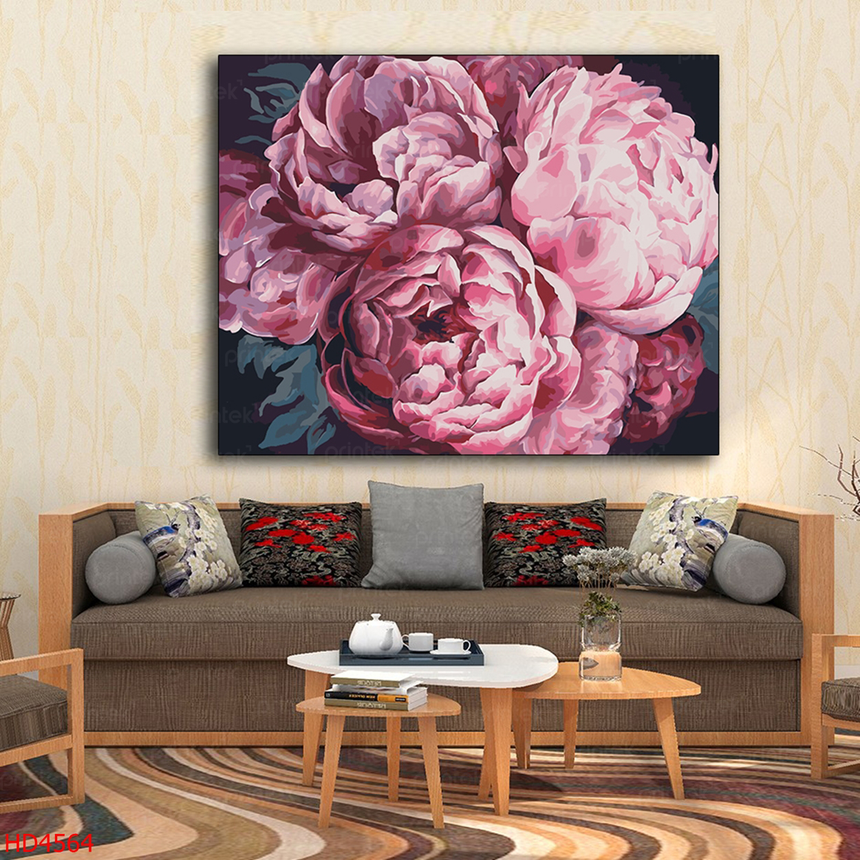Tranh canvas hoa, đã có khung – HD4564