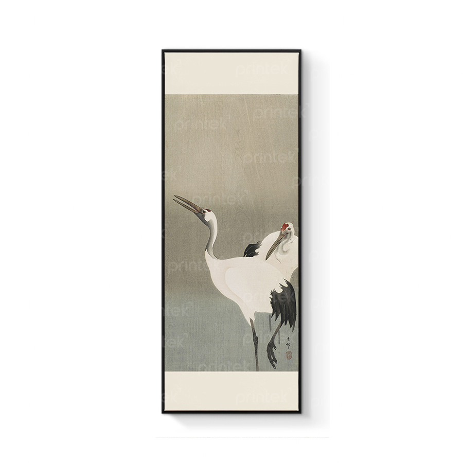 Tranh chim hạc trắng, đã có khung - PC1606