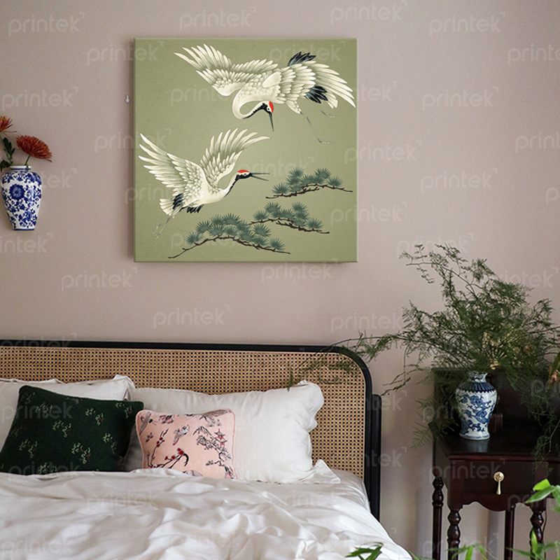 Tranh hạc trắng phong cách indochine - PC1644