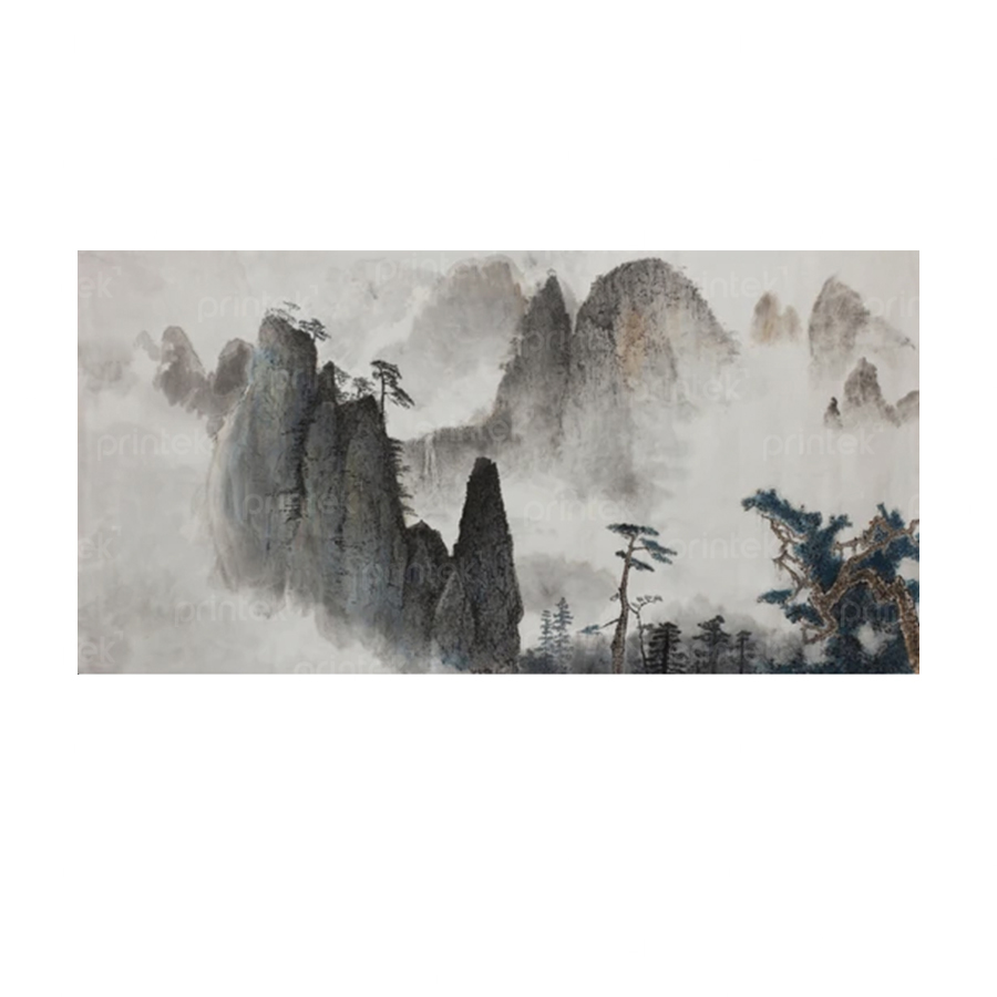 Tranh thủy mặc đen trắng - PT13323111