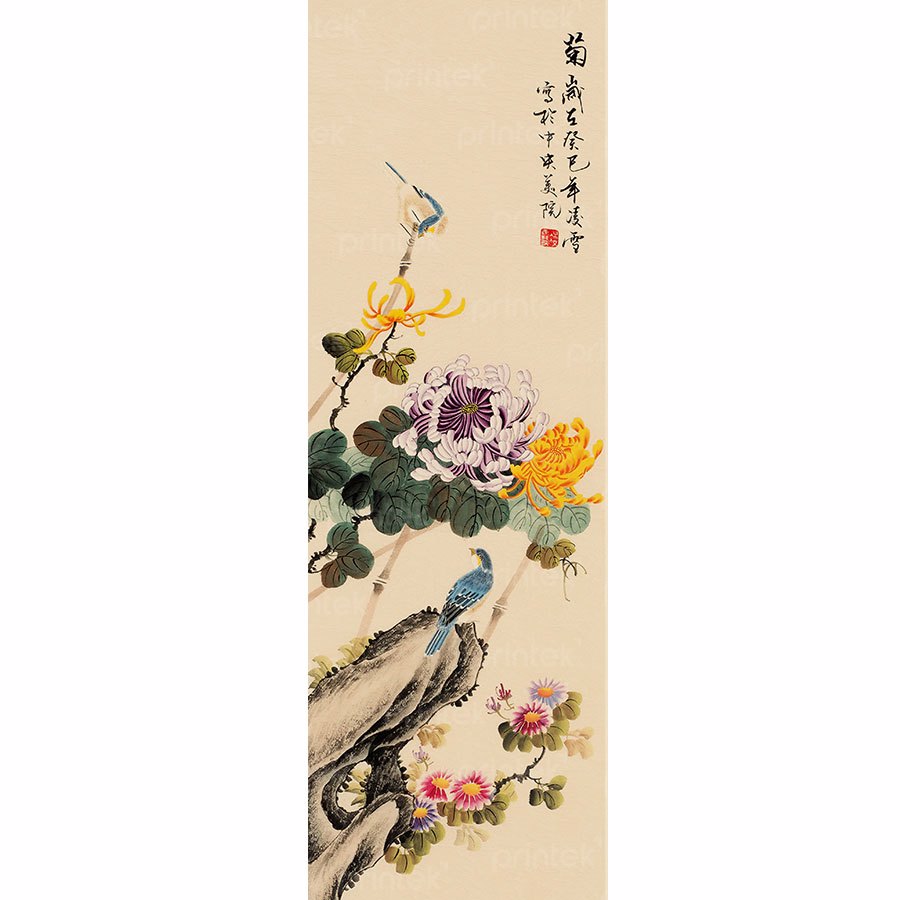 Tranh phong cảnh phong cách Indochine style, đã có khung – H-01365-3