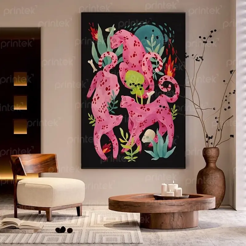 Tranh canvas trừu tượng động vật - TT12784