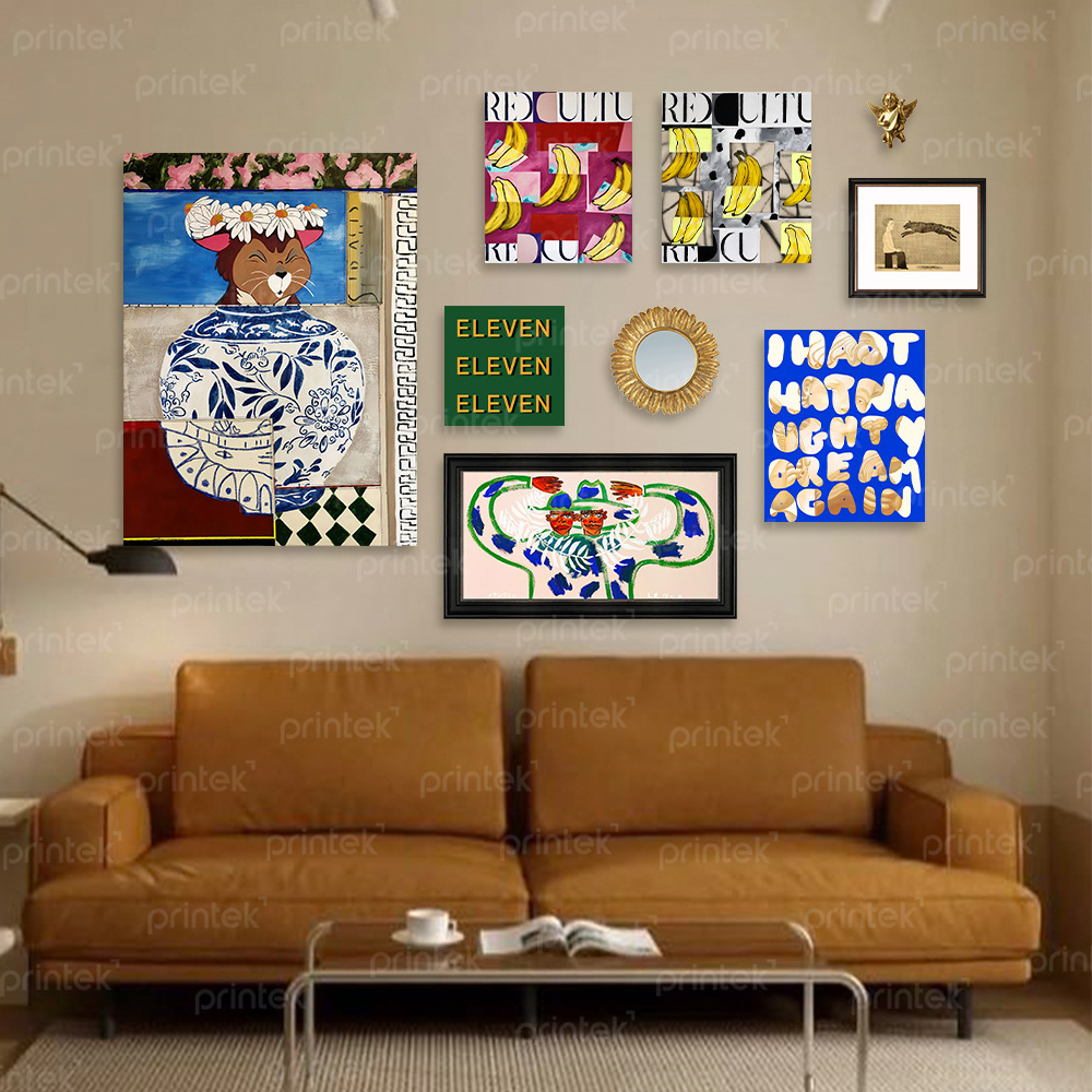 Tranh Collage Art kết hợp Trừu Tượng Hiện Đại: Sự hòa quyện độc đáo của sáng tạo