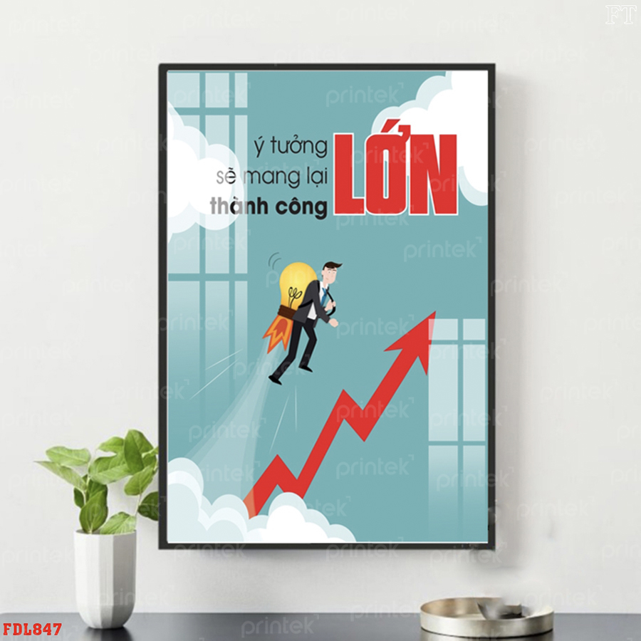 Tranh động lực văn phòng, tranh slogan - DL0338