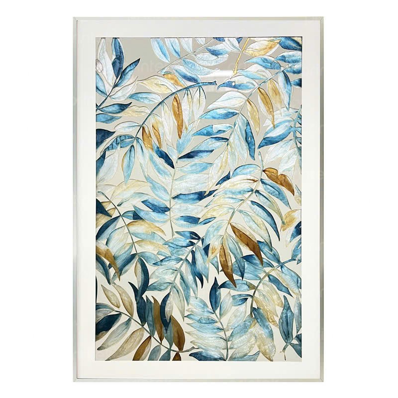 Tranh trừu tượng lá cây, tranh treo tường canvas - TT0429