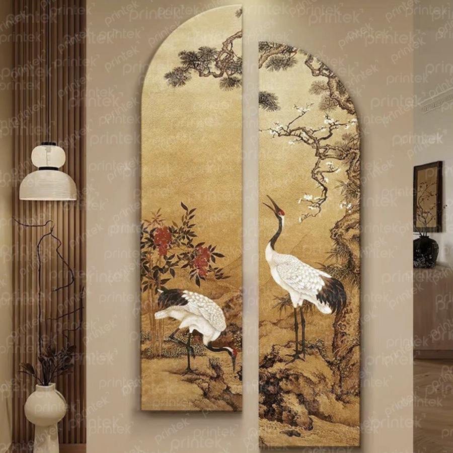 Bộ 2 tranh tùng hạc diên niên, in theo yêu cầu - ID256412
