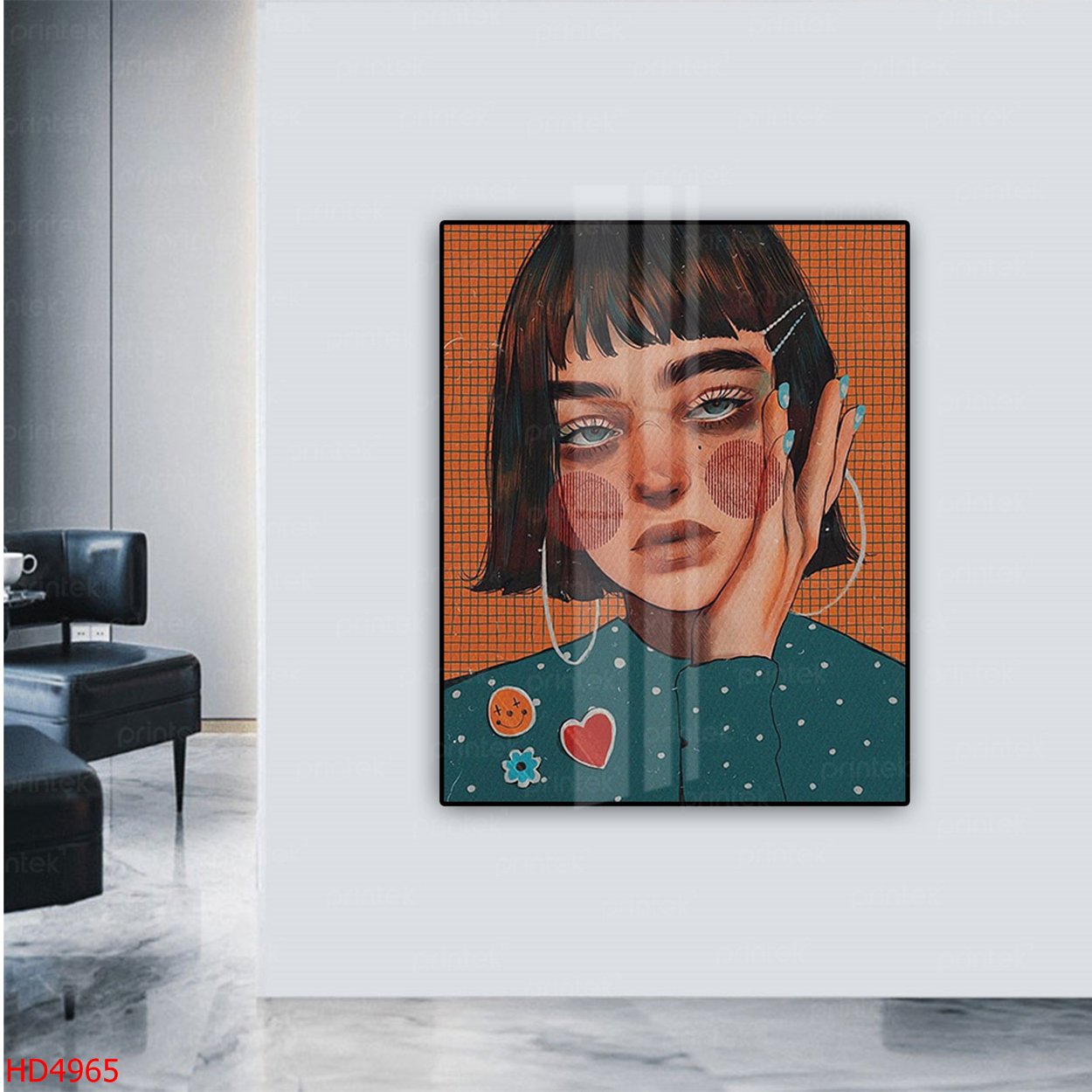 Tranh chân dung cô gái, đã có khung – HD4965