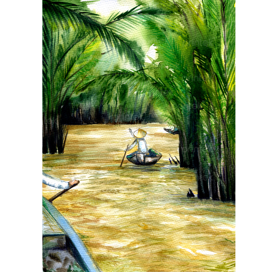 Tranh canvas phong cảnh, đã có khung - DC-ST2136