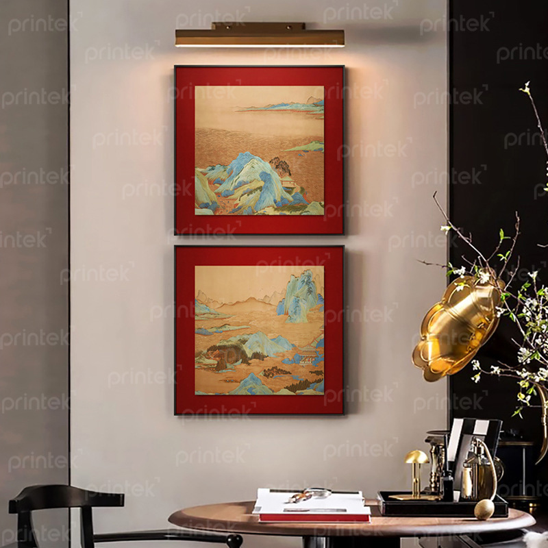 Bộ 2 tranh thủy mặc, đã có khung - TM71694