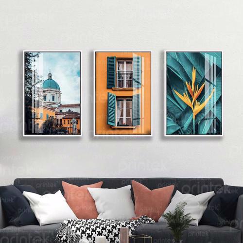 Bộ 3 tranh phong cảnh, đã có khung – MS4820