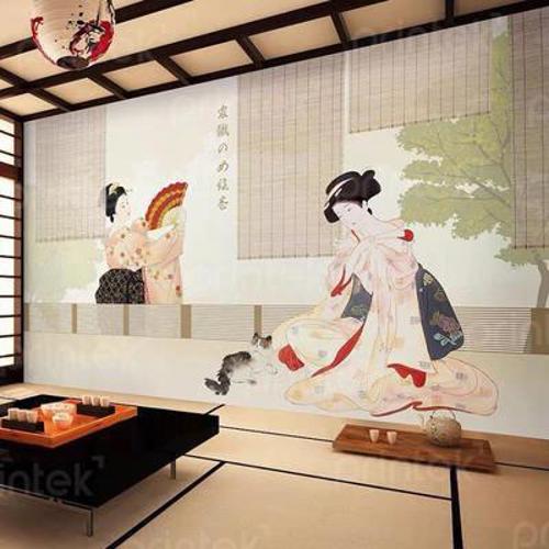 Tranh dán tường nhà hàng Nhật Bản