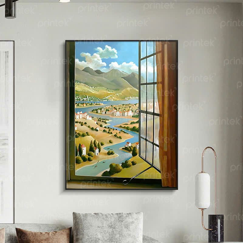 Tranh cửa sổ, tranh treo tường canvas - TT7365