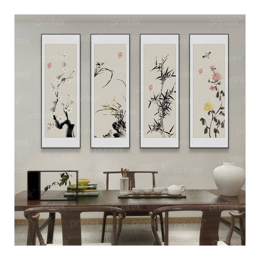 Bộ 4 tranh Xuân - Hạ - Thu - Đông, đã có khung - TQ1774