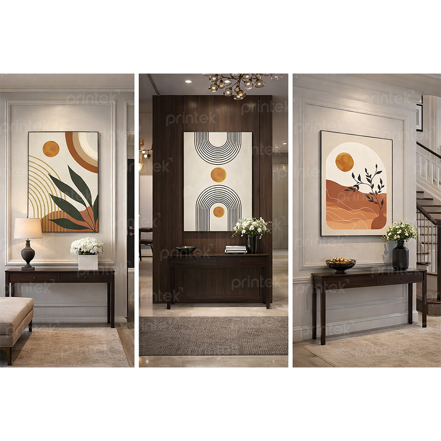 Bộ 3 tranh trừu tượng tối giản, in theo yêu cầu - ADB2792