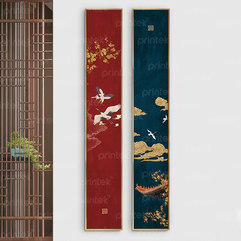 Bộ 2 tranh canvas treo tường phong cách Indochine - ID22099