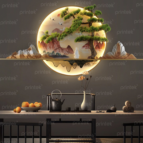 Tranh tráng gương đèn led