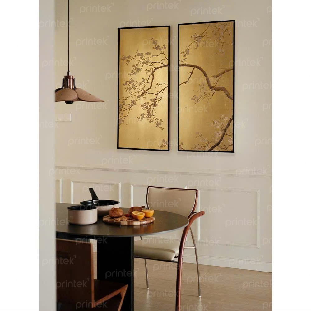 Bộ 2 tranh treo tường hoa và chim - TS179648