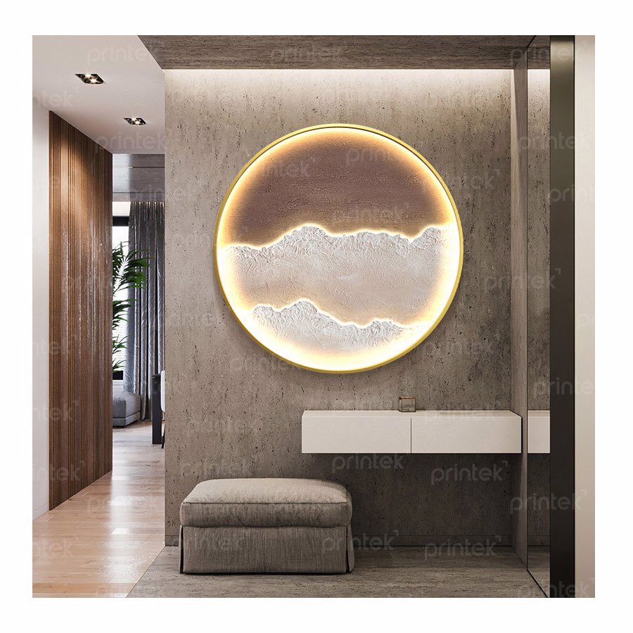 Tranh trừu tượng tráng gương, tranh đèn led cao cấp - LED015