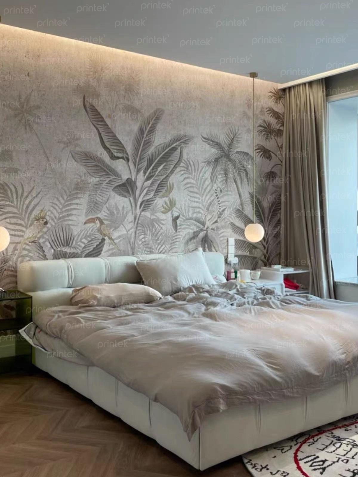 Tranh dán tường hoa lá nhiệt đới