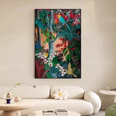 Tranh canvas trừu tượng phong cách nhiệt đới - TT12782