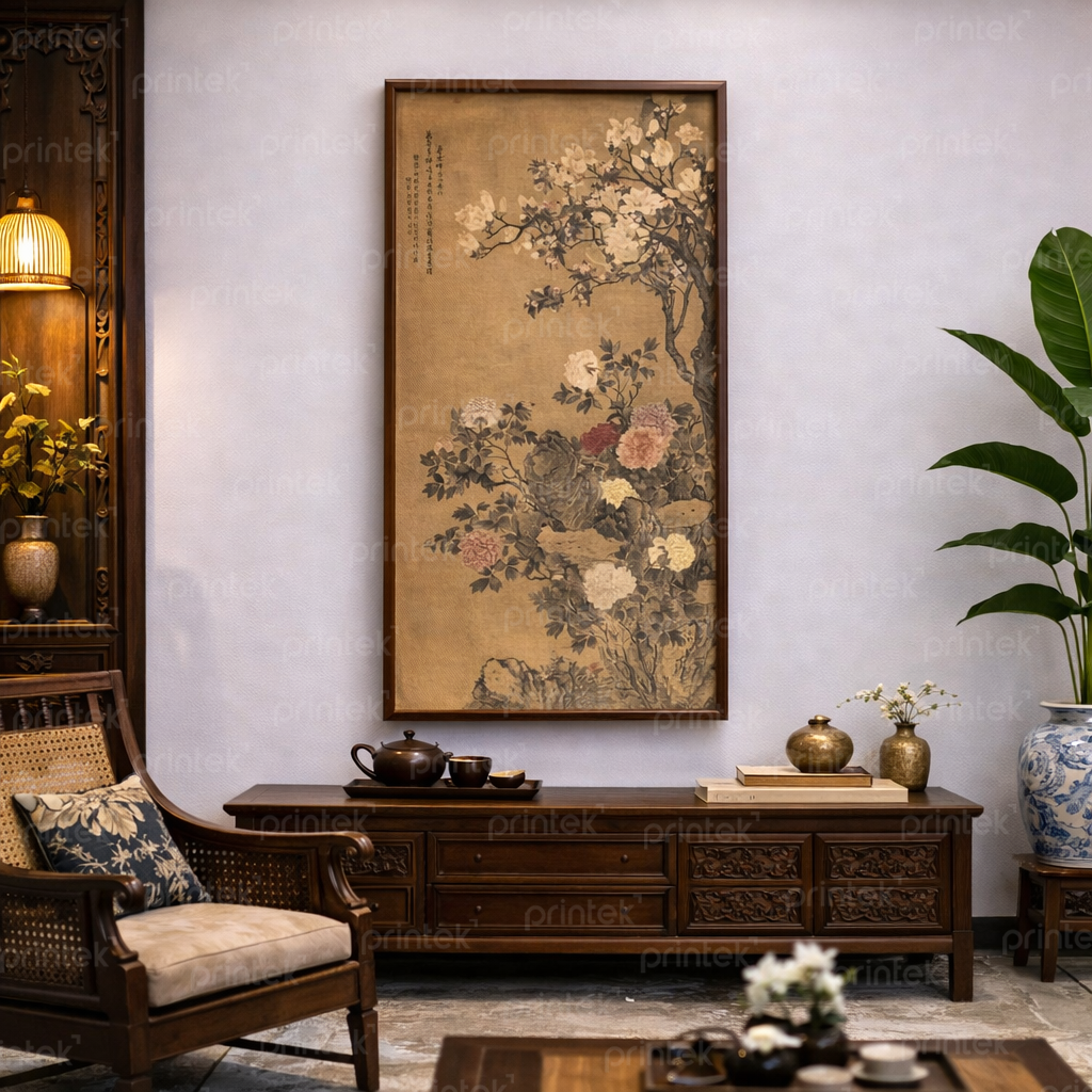 Tranh hoa mẫu đơn