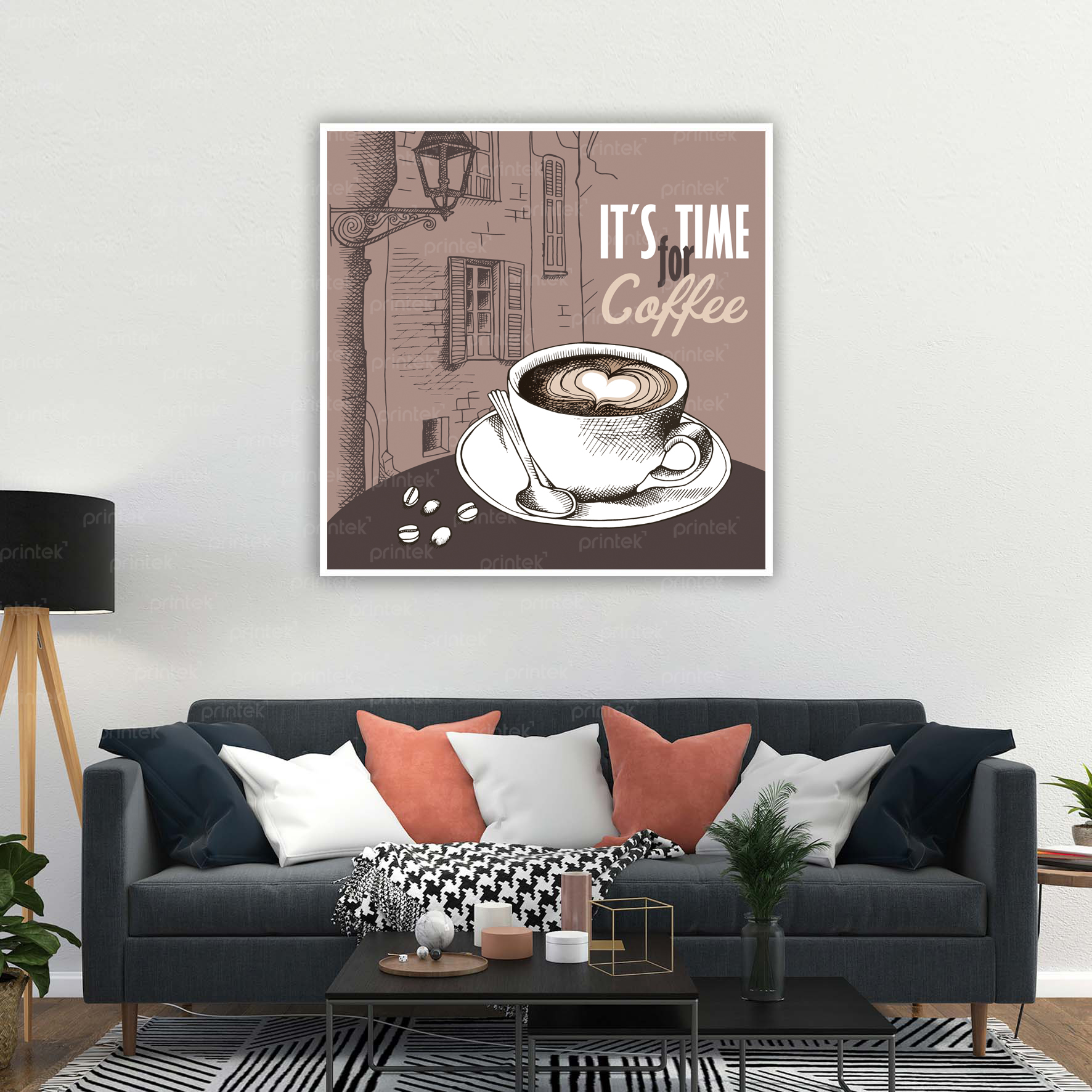Tranh trang trí quán cafe, đã có khung - ST220928