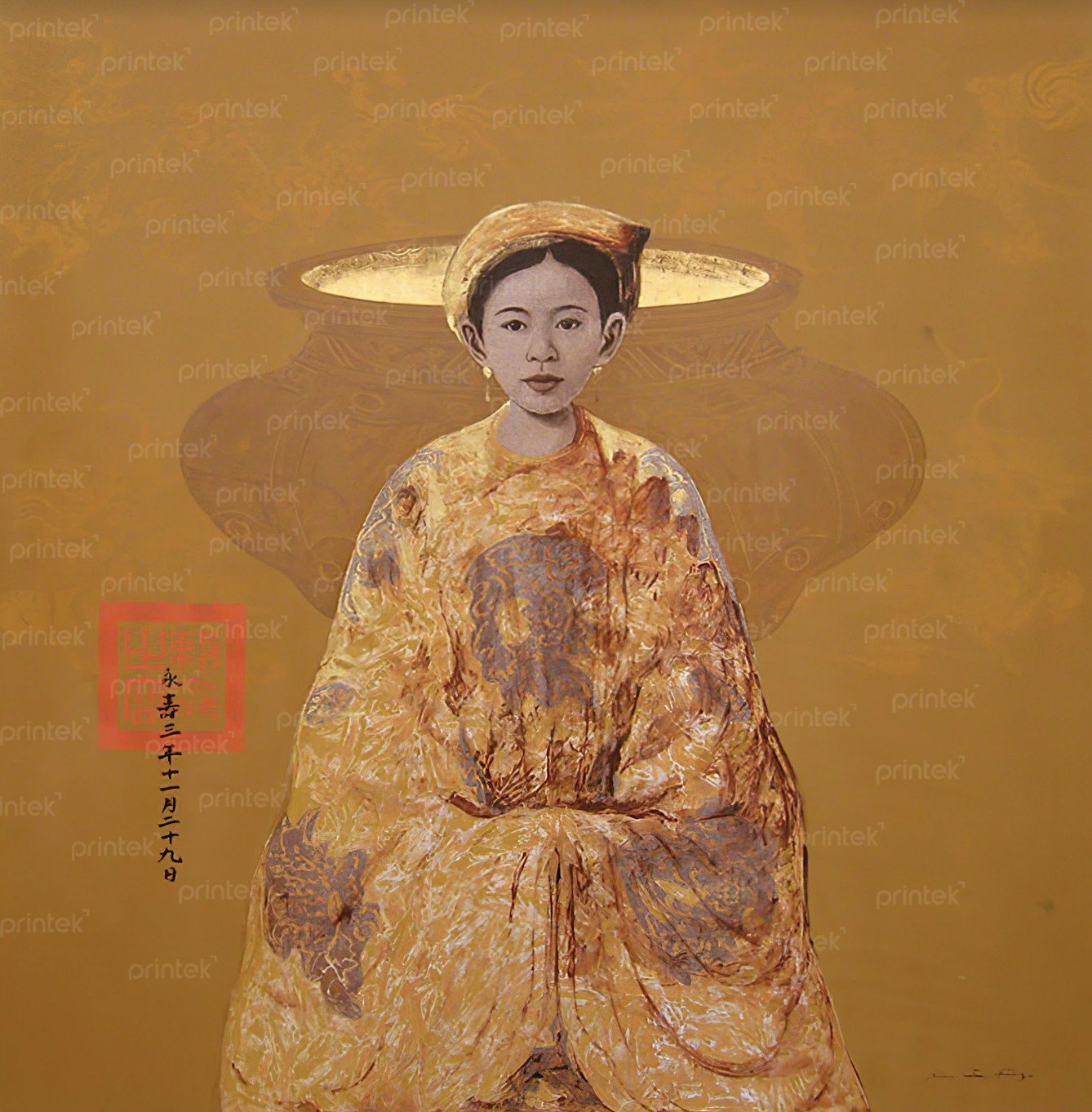 Tranh chân dung cô gái, phong cách Indochine style - IND496