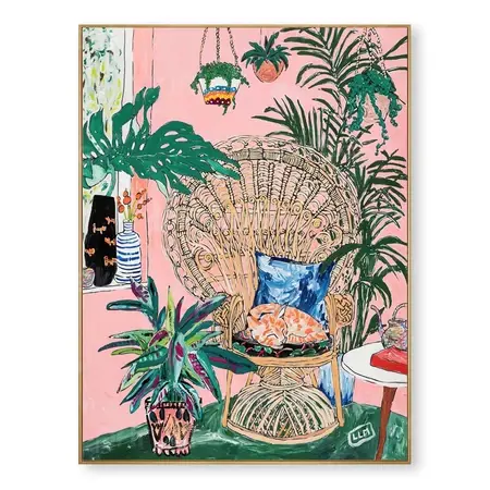 Tranh canvas trừu tượng phong cách nhiệt đới - TT12783
