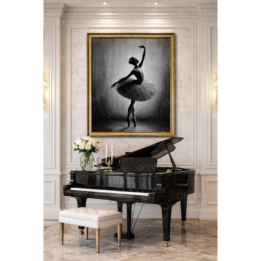 Tranh cổ điển trang trí đàn piano - TB332457836