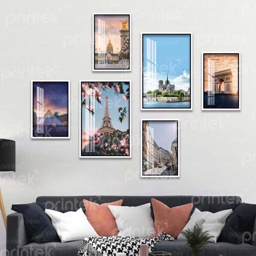 Bộ 6 tranh phong cảnh Châu Âu, đã có khung – MS4757