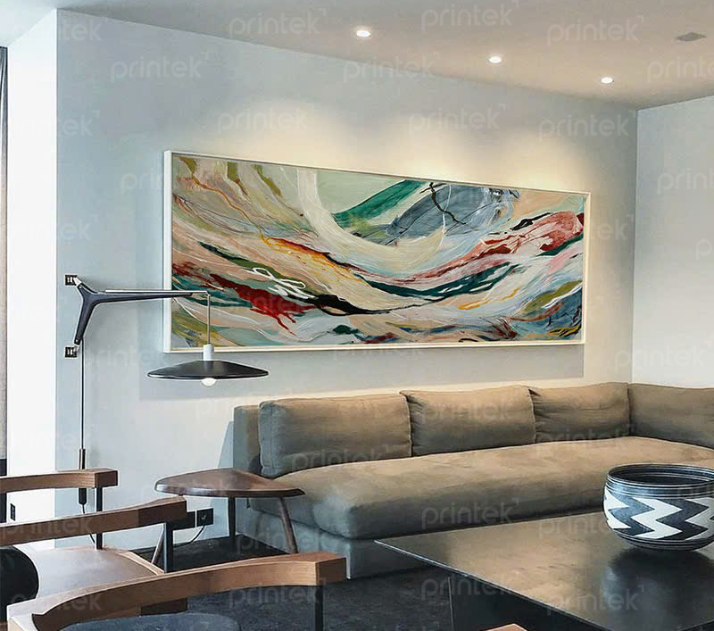 Tranh trừu tượng phòng khách, tranh treo tường canvas - TT3235