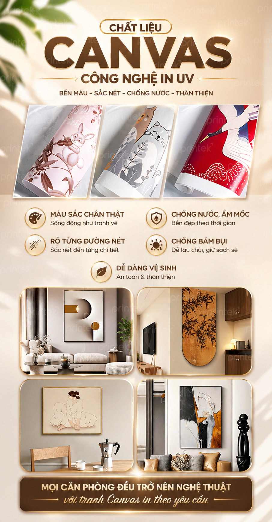 Chất liệu Canvas của Printek