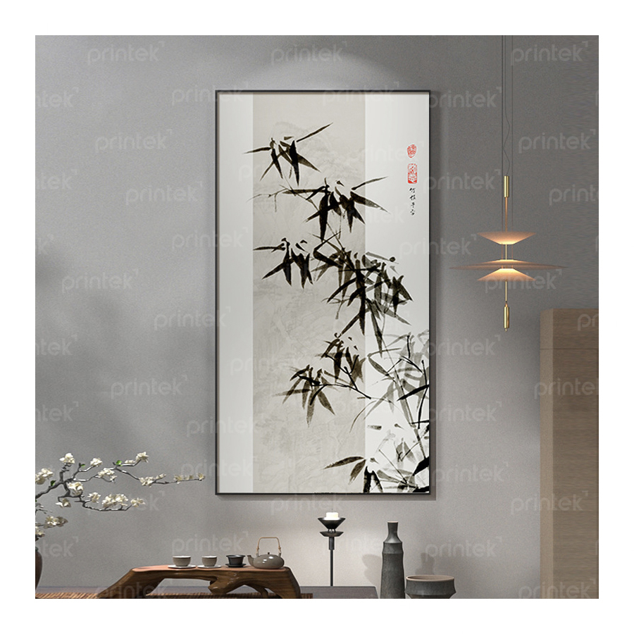 Tranh thủy mặc đen trắng - TB13323436