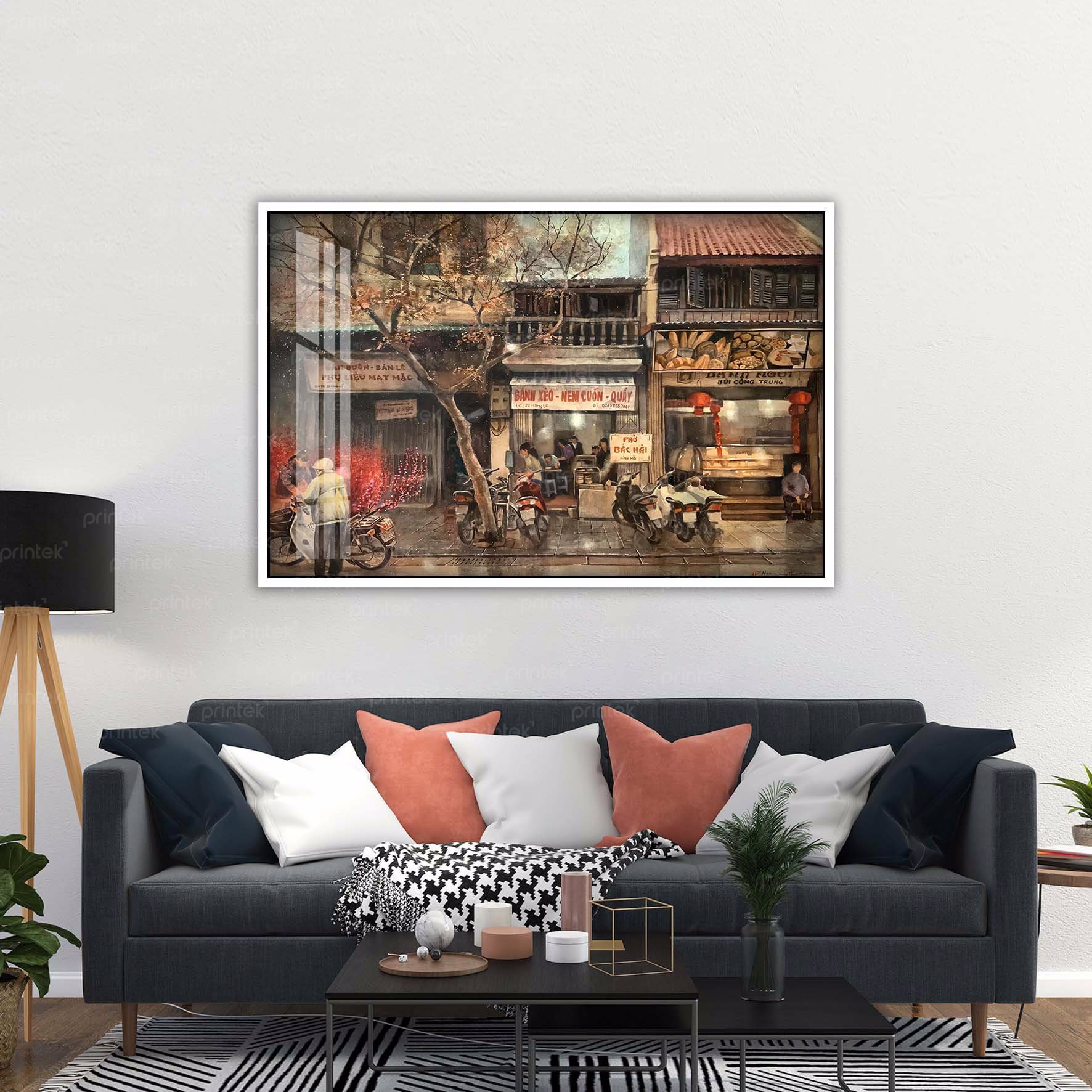 Tranh canvas đồng quê, đã có khung – DQ008