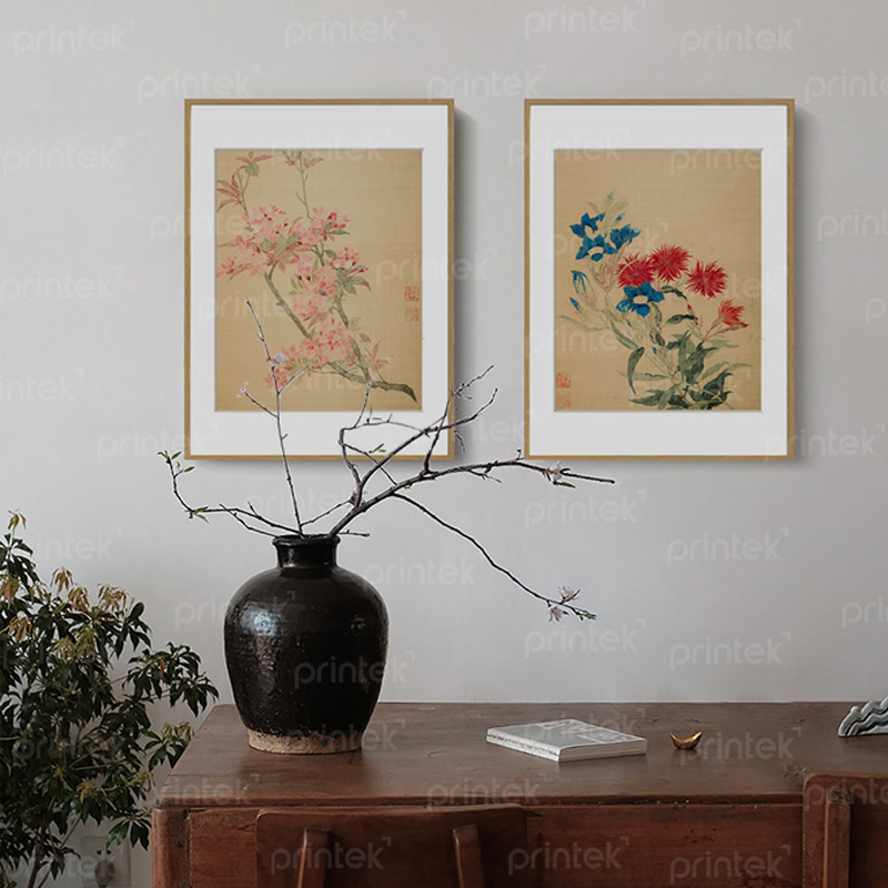 Bộ 2 tranh hoa, đã có khung - TM98225