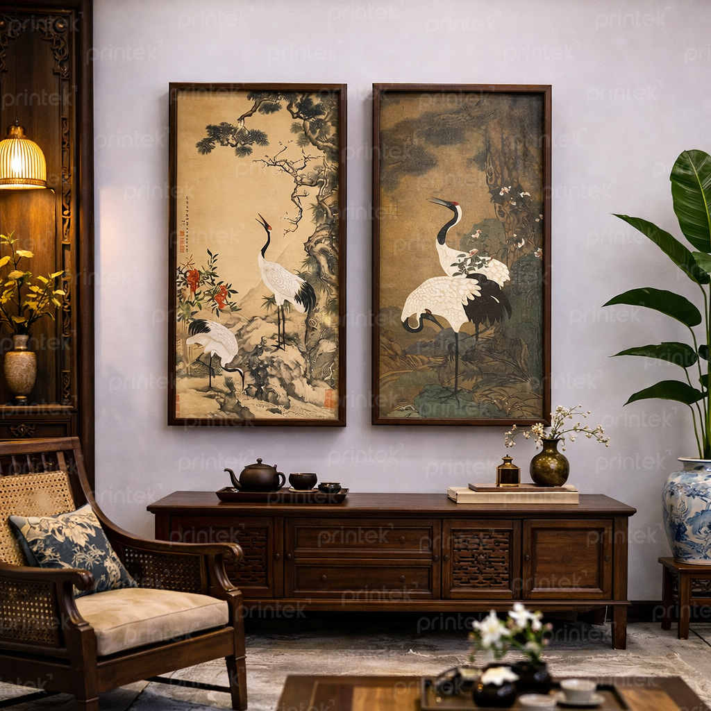 Tranh tùng hạc diên niên - IN8446