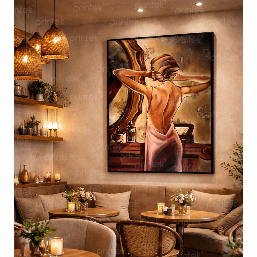 Tranh cô gái, tranh quán cafe - CD1422