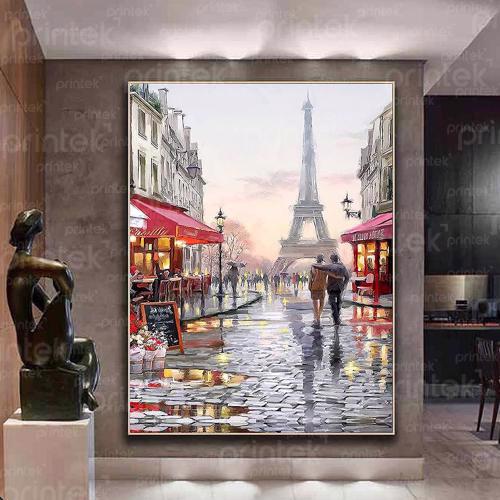 Tranh phong cảnh đẹp tháp Eiffel nước Pháp – MS4472