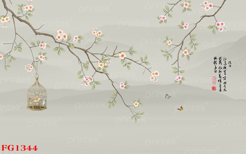 Tranh dán tường phong cách Indochine - FG1344