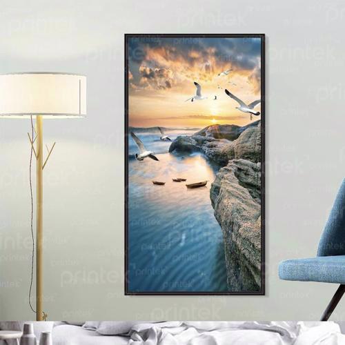 Tranh đàn chim bay trên biển – MS4700