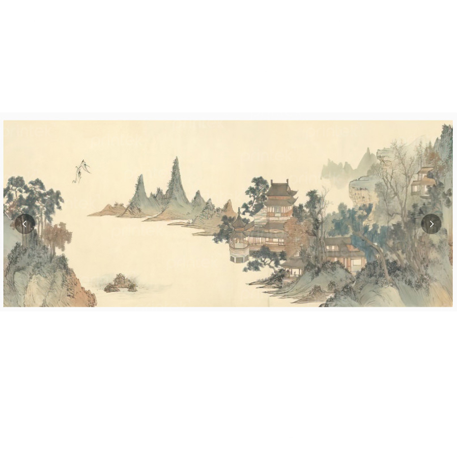 Tranh thủy mặc trang trí phòng trà đạo - TM7987