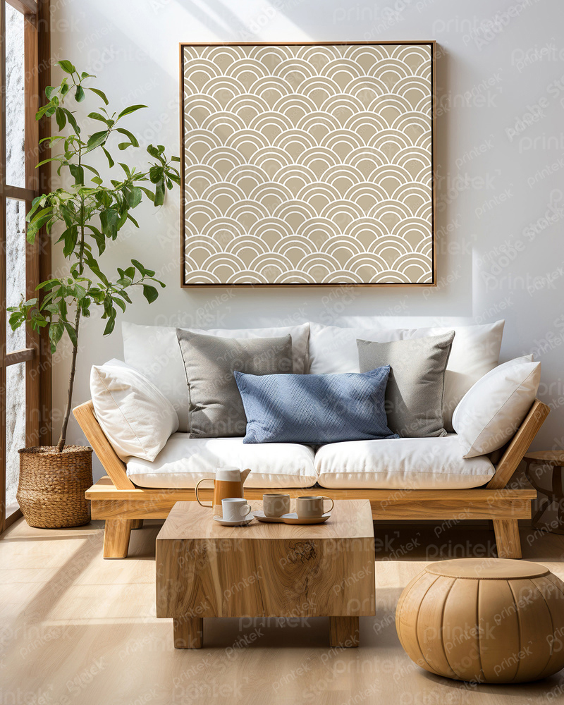 Tranh trừu tượng Wabi Sabi, in theo yêu cầu - TT12523